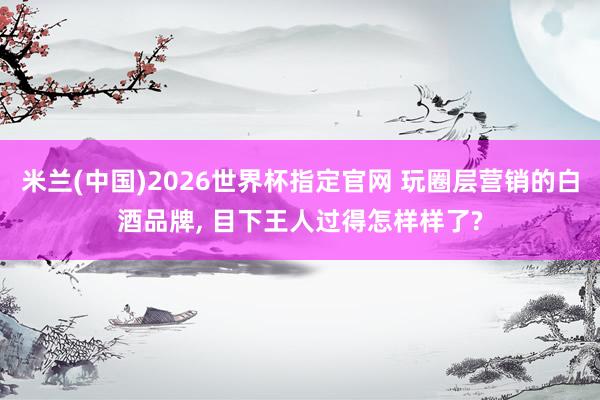 米兰(中国)2026世界杯指定官网 玩圈层营销的白酒品牌, 目下王人过得怎样样了?