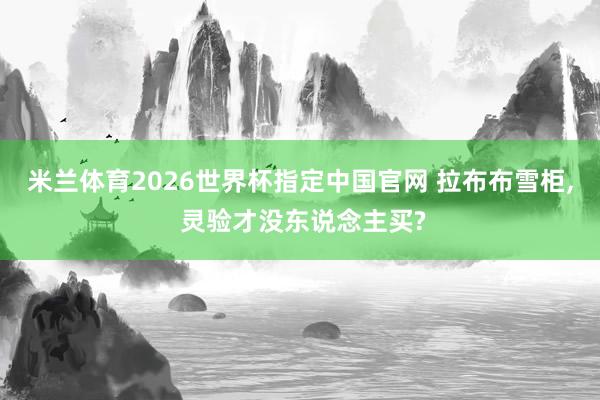 米兰体育2026世界杯指定中国官网 拉布布雪柜, 灵验才没东说念主买?