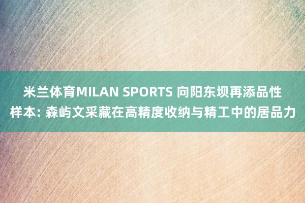 米兰体育MILAN SPORTS 向阳东坝再添品性样本: 森屿文采藏在高精度收纳与精工中的居品力