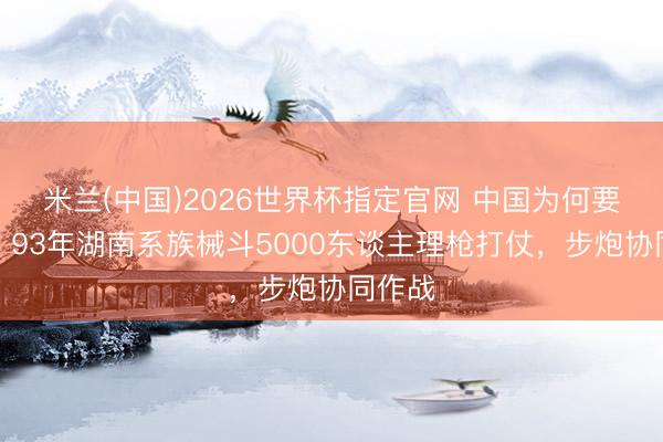 米兰(中国)2026世界杯指定官网 中国为何要禁枪？93年湖南系族械斗5000东谈主理枪打仗，步炮协同作战