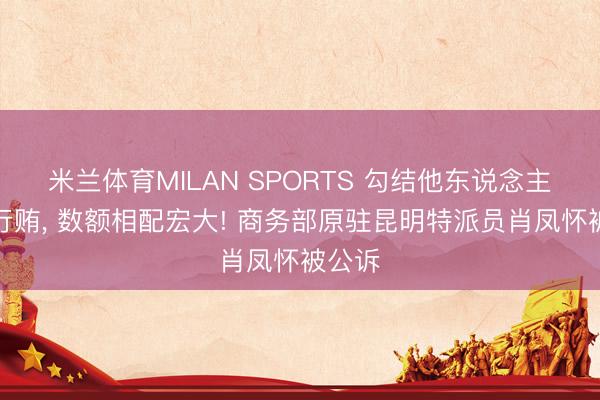 米兰体育MILAN SPORTS 勾结他东说念主接受行贿, 数额相配宏大! 商务部原驻昆明特派员肖凤怀被公诉