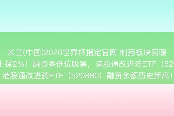 米兰(中国)2026世界杯指定官网 制药板块回暖，华宝基金药ETF盘中上探2%！融资客低位吸筹，港股通改进药ETF（520880）融资余额历史新高！